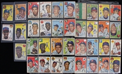 1954 Topps Baseball Trading Cards Complete Set of 250 Cards w/ #10 Jackie Robinson, #90 Willie Mays, #94 Ernie Banks Rookie, #128 Hank Aaron Rookie, both Ted Williams & More
