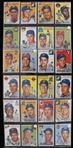 1954 Topps Baseball Trading Cards Complete Set of 250 Cards w/ #10 Jackie Robinson, #90 Willie Mays, #94 Ernie Banks Rookie, #128 Hank Aaron Rookie, both Ted Williams & More
