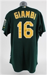 2009 Jason Giambi Oakland Athletics Signed Batting Practice Jersey (MEARS LOA / JSA)