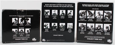 2000's-10's Batman Black & White DC Direct MIB Statues - Lot of 3 w/ Batman (x2) and The Joker