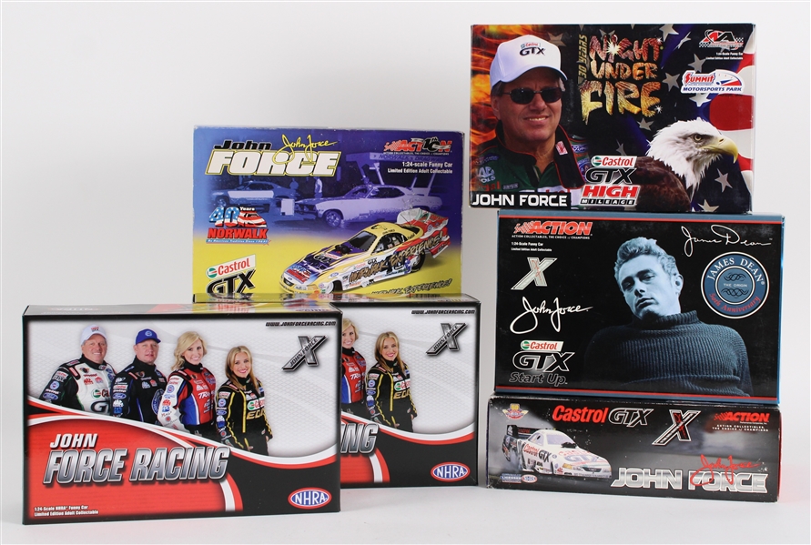 2001-13 John Force Mustang Funny Cars MIB Scale Model Car Kits - Lot of 6