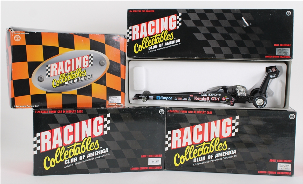 1990s Funny Car & Dragster MIB Scale Model Car Kits - Lot of 4