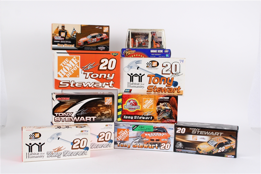 1999-2008 Tony Stewart MIB Scale Model Car Kits - Lot of 10