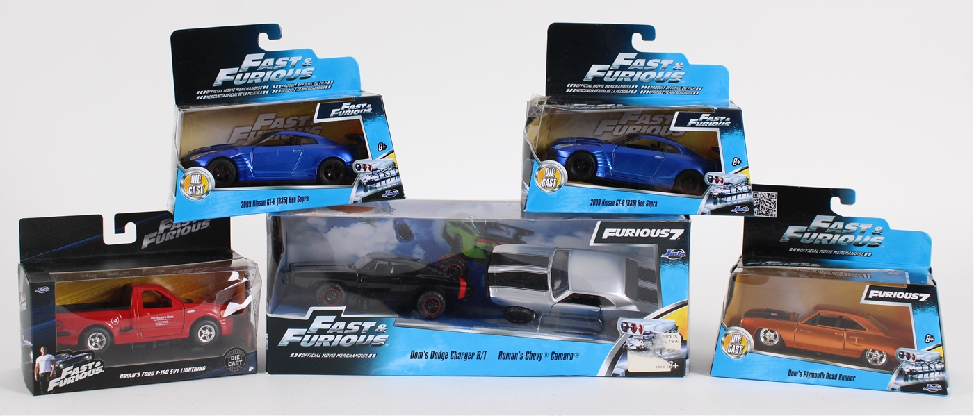 2015-17 Fast & Furious MIB Jada Toys Scale Model Cars - Lot of 5