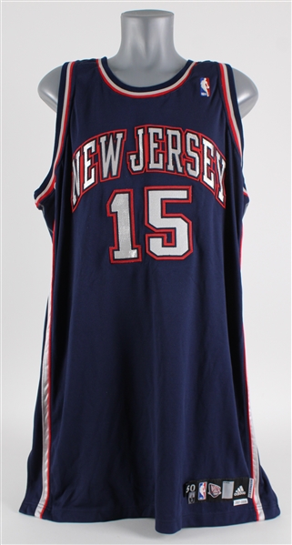 2007-08 Vince Carter New Jersey Nets Game Worn Road Jersey (MEARS A5)