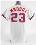 1973 Elliott Maddox Texas Rangers Game Worn Home Jersey (MEARS LOA)