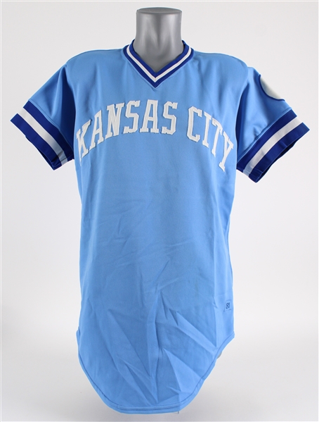 1981 Jerry Grote Kansas City Royals Game Worn Road Jersey (MEARS LOA)
