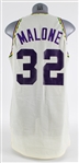 1988-89 Karl Malone Utah Jazz Signed Game Worn Home Jersey (MEARS A10 / JSA)