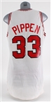 1988-89 Scottie Pippen Chicago Bulls Signed Game Worn Home Uniform (MEARS A10 / JSA)