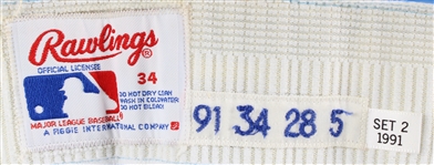 1991 George Brett Kansas City Royals Road Uniform Pants (MEARS LOA)