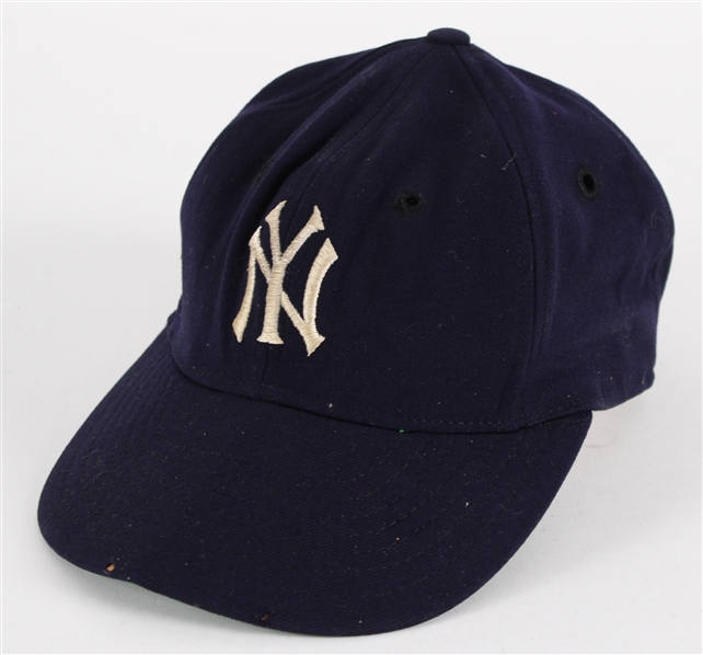 1960s New York Yankees Game Worn Cap (MEARS LOA)