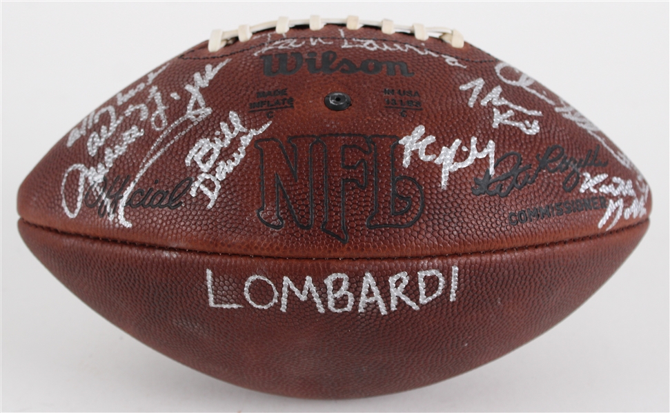 2010 Lombardi Broadway Play Cast Signed ONFL Rozelle Football w/ Dan Lauria, Judith Light, Bill Dawes, Keith Nobbs, Chris Sullivan & More (MEARS LOA / Pepper Burruss Collection)