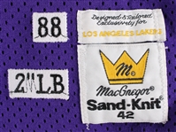 1988-89 Magic Johnson Los Angeles Lakers Road Jersey (MEARS LOA)