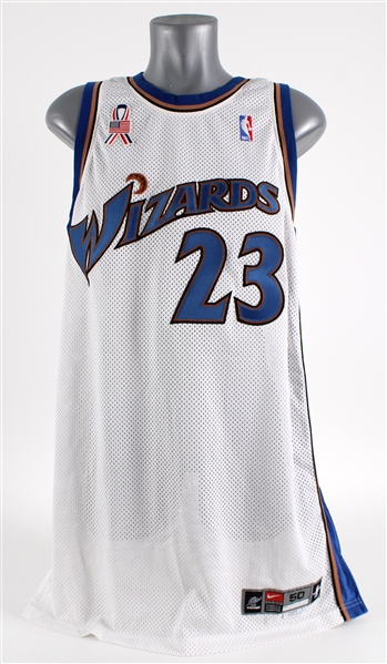 2001-02 Michael Jordan Washington Wizards Game Worn Home Jersey (MEARS A5)