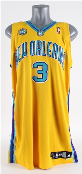 2006-07 Chris Paul New Orleans / Oklahoma City Hornets Game Worn Alternate Jersey (MEARS A5)
