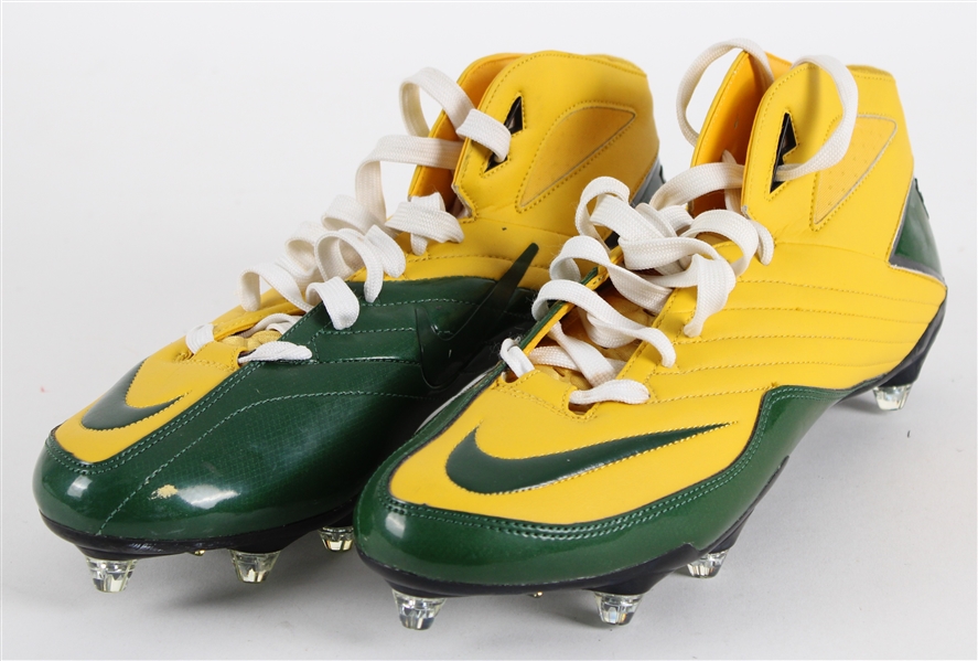 2010-12 BJ Raji Green Bay Packers Nike Personal Model Cleats (MEARS LOA / Pepper Burruss Collection)