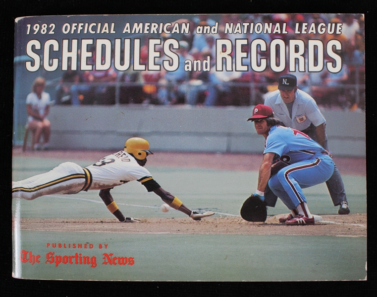1982 Official American & National League Schedules & Records Published by The Sporting News