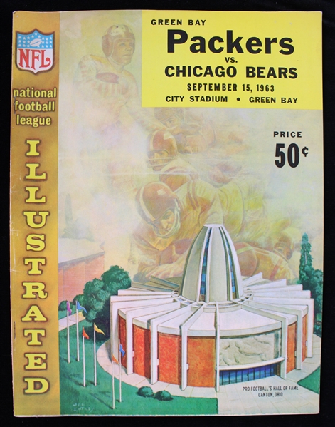 1963 Green Bay Packers vs Chicago Bears NFL Illustrated Gameday Magazine