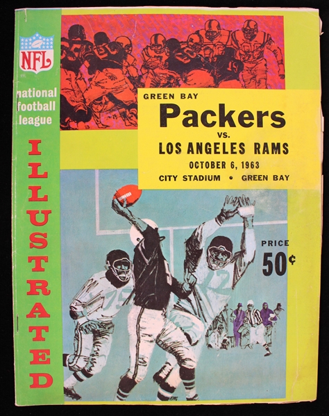 1963 Green Bay Packers vs Los Angeles Rams NFL Illustrated Gameday Magazine