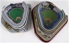 1990's-2000's New York Yankees / Giants Memorabilia - Lot of 5 w/ Mickey Mantle 6.5 Plate, Derek Jeter 12 Plate, Yankee Stadium Models & More