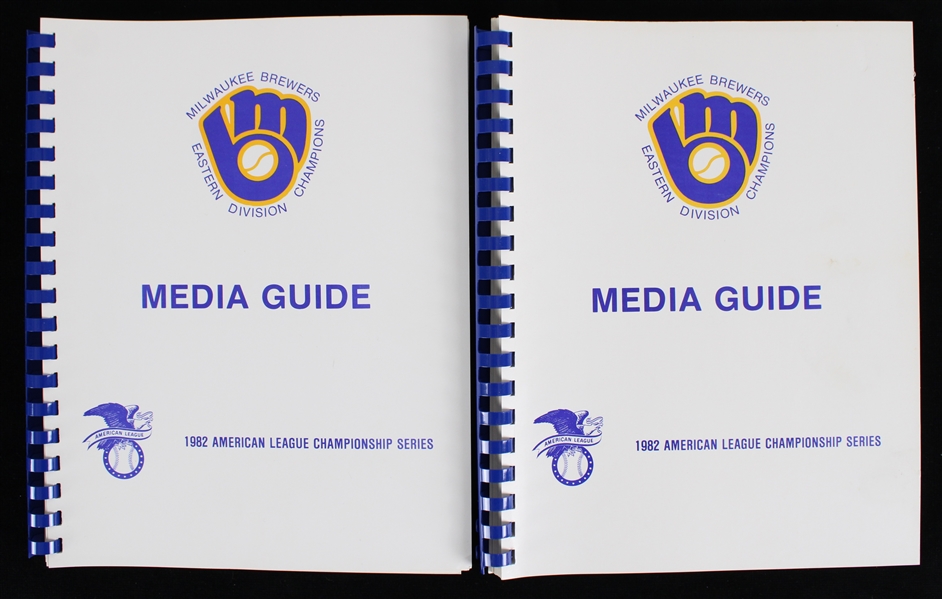 1982 Milwaukee Brewers American League Championship Series Media Guides - Lot of 2