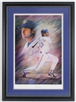 1993 Paul Molitor Milwaukee Brewers Signed 26x36 Framed Print (JSA) 
