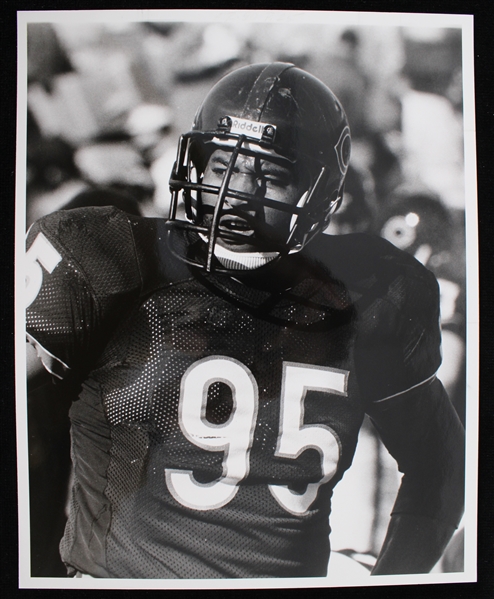 1988 Richard Dent Chicago Bears 8"x10" Original Roger Parker B&W Photo