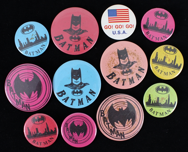1970s Batman Pinback Button Collection - Lot of 11
