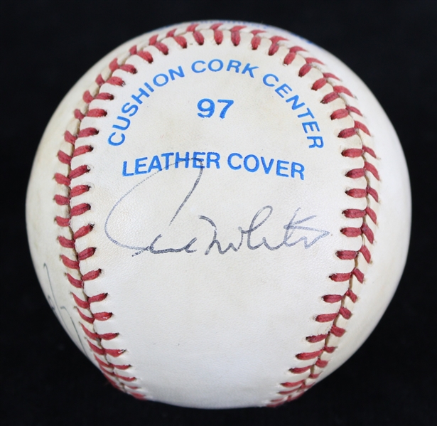 1993 Paul Molitor Joe Carter Toronto Blue Jays Dual Signed OFSL MacDonald Baseball (JSA)