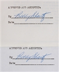 1955 Bobby Shantz Philadelphia/Kansas City Athletics Signed Greatest Sports Thrill Radio Program Contract (JSA)