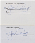 1955 Joe Adcock Milwaukee Braves Signed Greatest Sports Thrill Radio Program Contract (JSA)