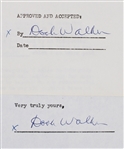 1955 Doak Walker Detroit Lions Signed Greatest Sports Thrill Radio Program Contract (JSA)