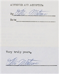 1955 Ollie Matson Chicago Cardinals Signed Greatest Sports Thrill Radio Program Contract (JSA)