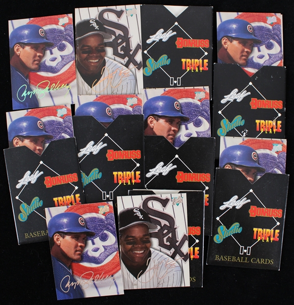 1992 Ryne Sandberg Chicago Cubs and Frank Thomas Chicago White Sox Leaf Studio Trading Cards (Lot of 7)
