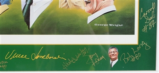Vince Lombardi, Bob Long, Max McGee & more GB Packers Signed 22x27 Framed Print (JSA) 