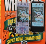 1990s-2010s Brett Favre Signed Tickets, GB Packers Super Bowl XLV 22x30 Sign w/ Programs (JSA) 