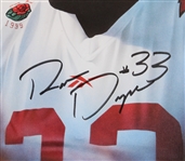 1999-2000 Ron Dayne WI Badgers Signed 28x35 Framed Print w/ Framed Towel (JSA)
