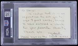 Marshall Drew (d.1986) Titanic Survivor Autographed Index Card (PSA Slabbed)