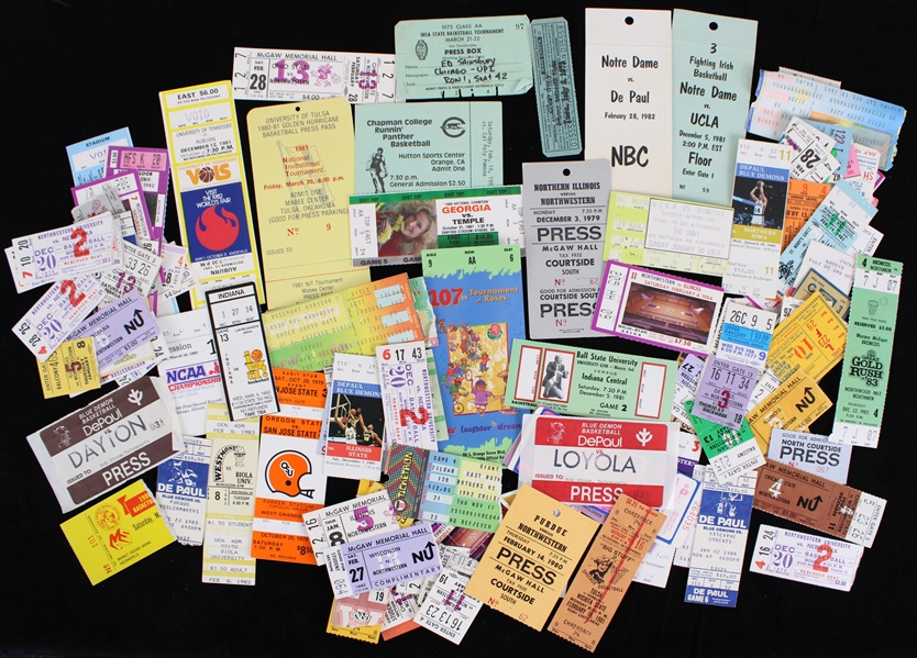 1970s-1990s Northwestern University University of Tennesee Temple University Tournament of Roses and More Full Tickets and Ticket Stubs (Lot of 100+)