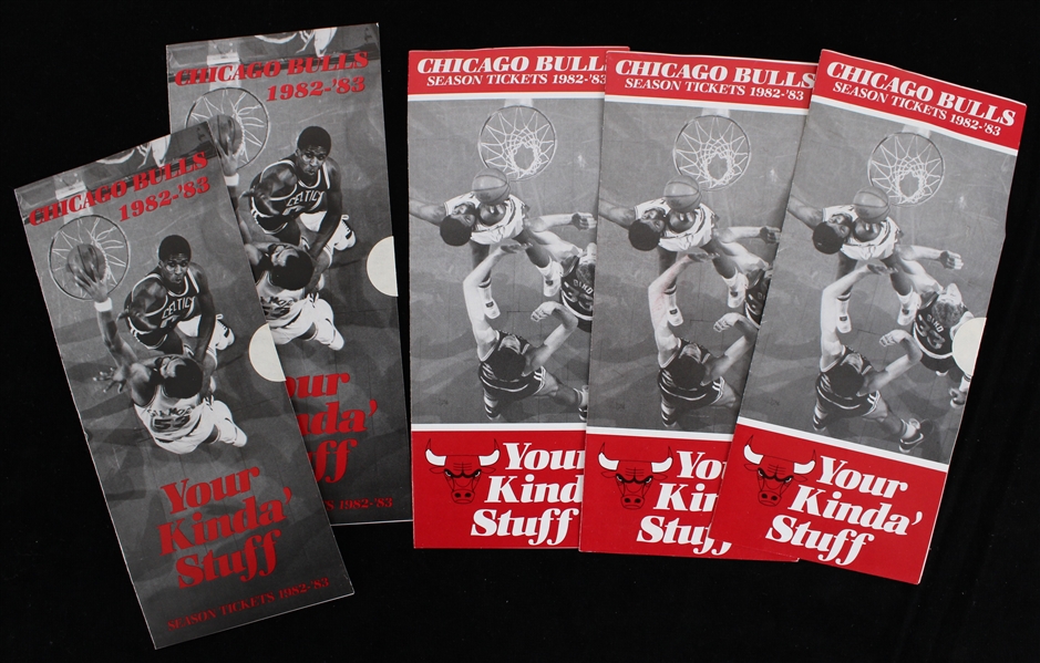 1982-83 Chicago Bulls Season Ticket Order Forms (Sealed) (Lot of 5)