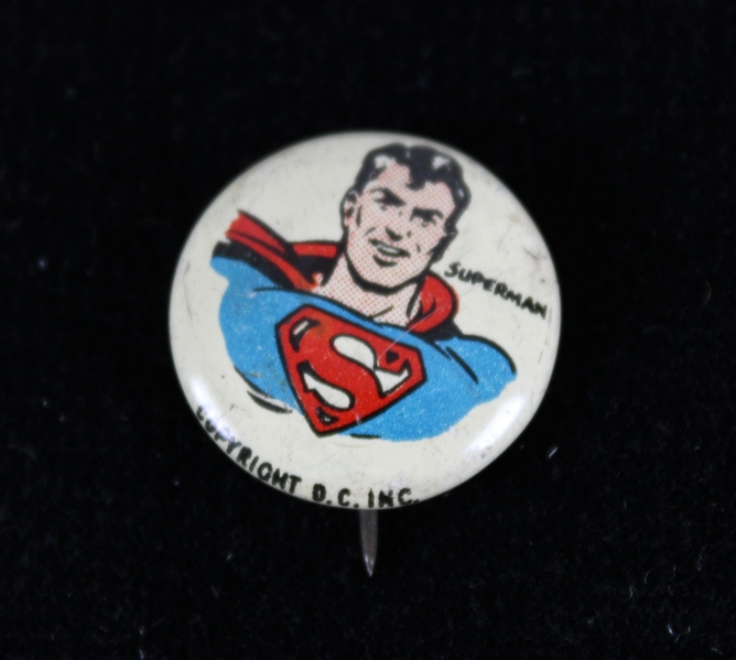 1940s Superman Kelloggs Pep Cereal Premium 3/4" Pinback Button 