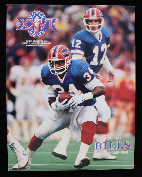 1992 Buffalo Bills Super Bowl XXVI Postseason Guide Book