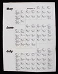 1974 SportsVision May through September Program Calendar