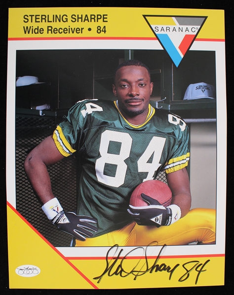 1988-94 Sterling Sharpe Green Bay Packers Autographed 8"x10" Color Photo *JSA*