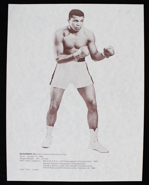 1960s Muhammed Ali 8"x10" Print