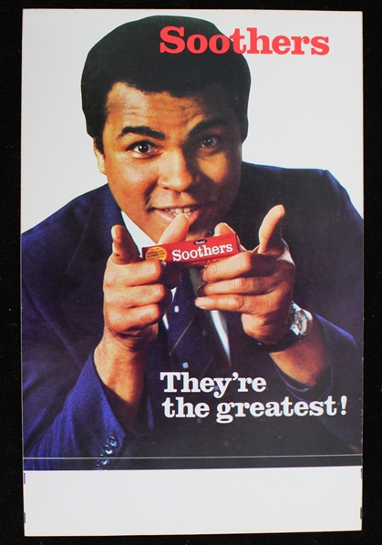 1970s Muhammad Ali Soothers 4"x5" Sticker 