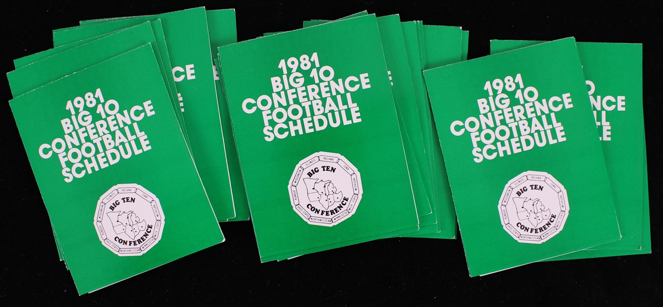 1981 Big Ten Conference Schedules (Lot of 20)