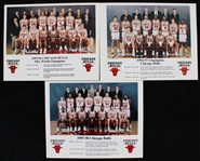 1990-98 Chicago Bulls Team Photos (Lot of 7)