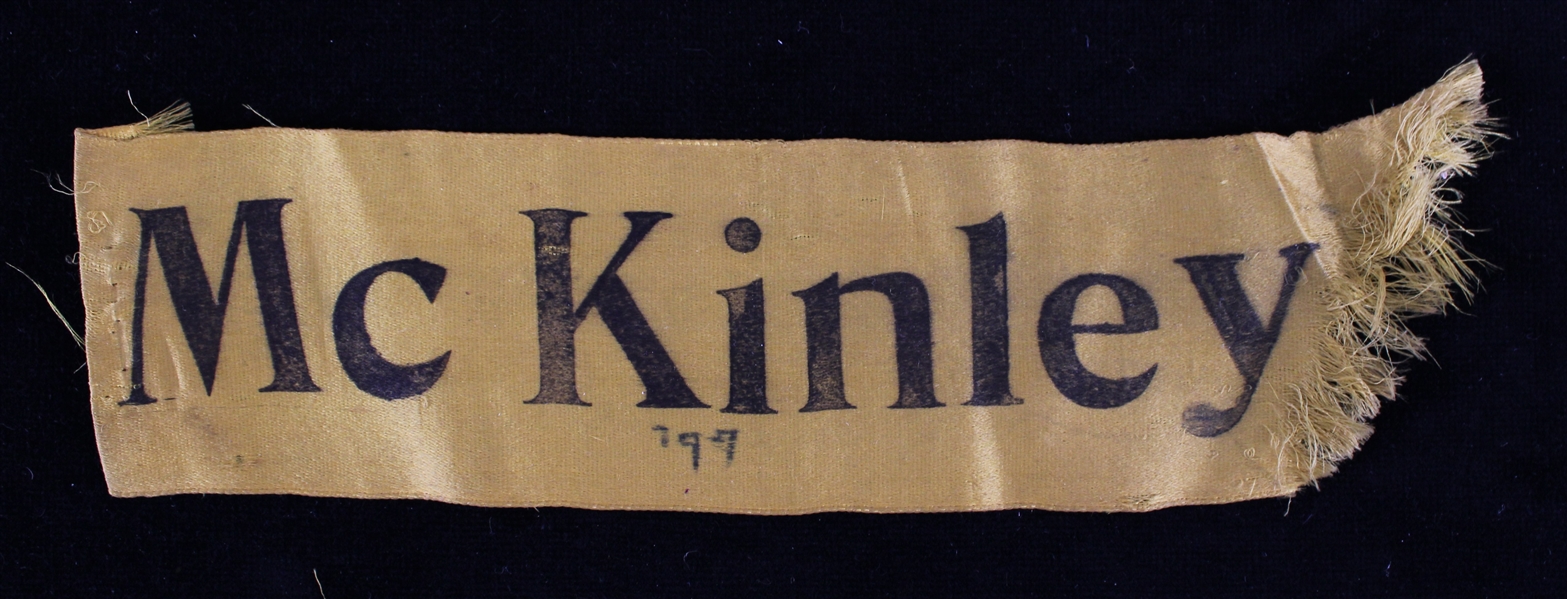 1897 William McKinley 25th President of the United States 11.5" Inauguration Ribbon