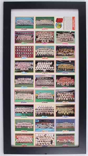 1978 Topps Uncut 14x26 Framed Team Cards 
